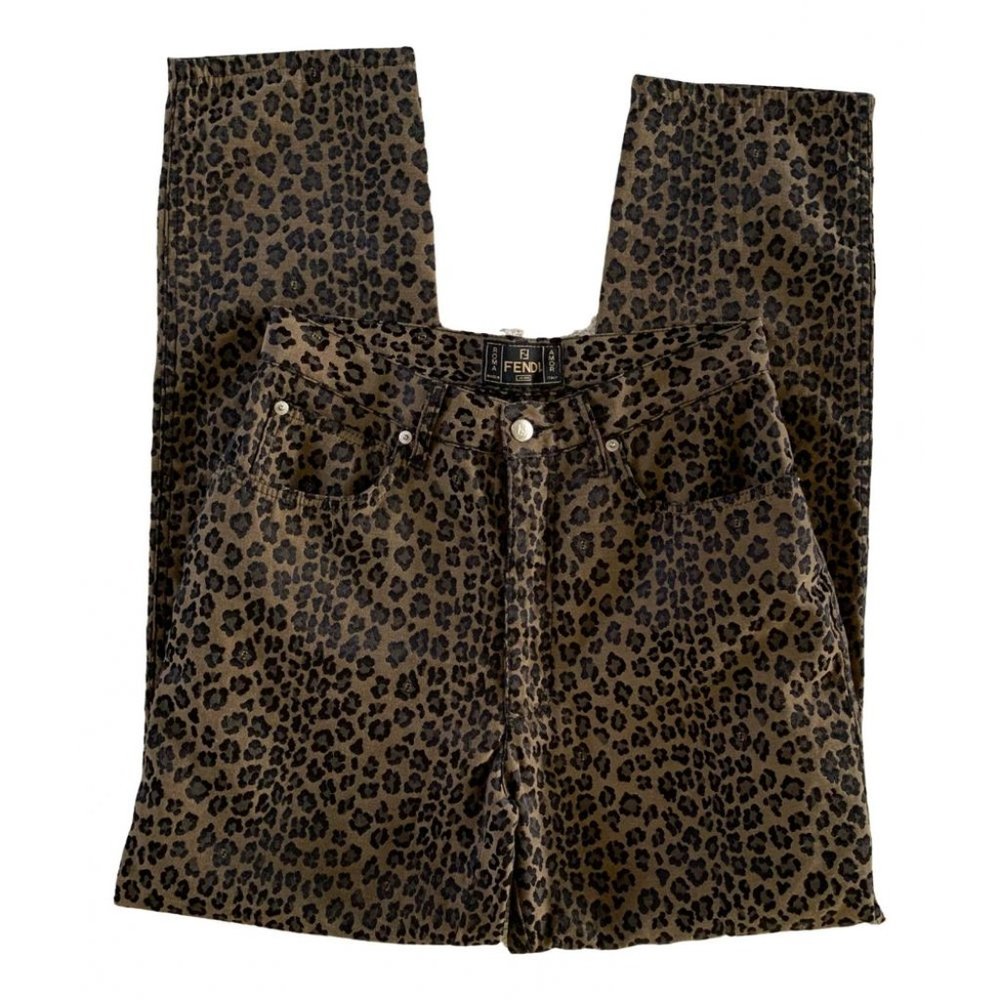 Vintage Fendi Leopard print pants